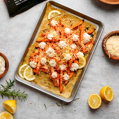 Crispy Sweet Potato Fries with Lemon, Ricotta, Parmesan, and Rosemary