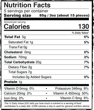 Organic sweet potato fries nutrition facts label seed oil free made with avocado oil, calories ingredients and macros for healthy frozen fries