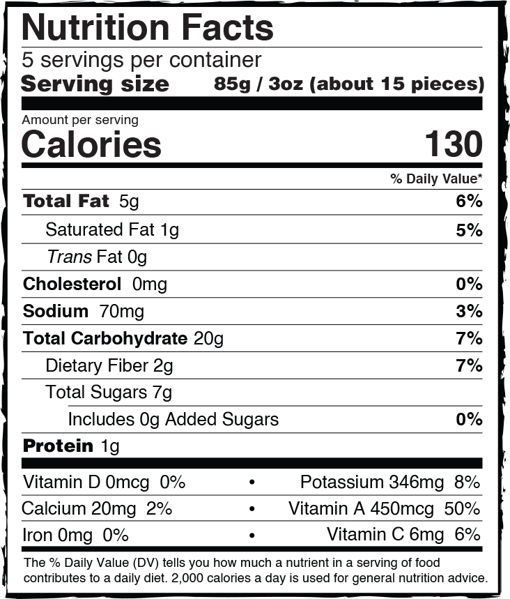Organic sweet potato fries nutrition facts label seed oil free made with avocado oil, calories ingredients and macros for healthy frozen fries