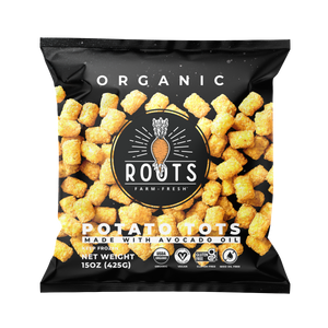 Best organic potato tots seed oil free made with avocado oil, healthy crispy bite size frozen potatoes with only two simple organic ingredients