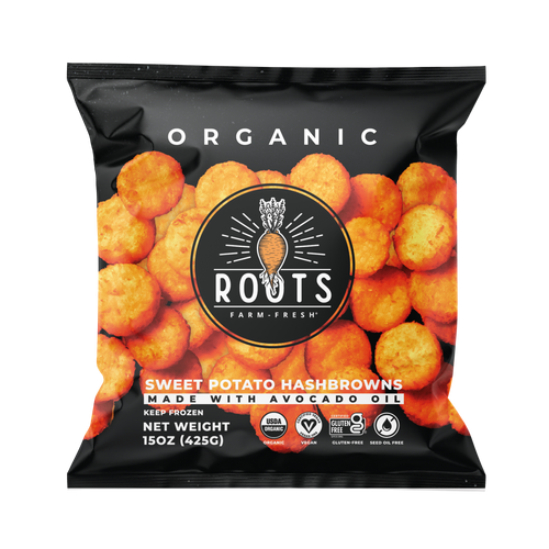 Best organic sweet potato hash browns seed oil free made with avocado oil, healthy frozen breakfast potatoes